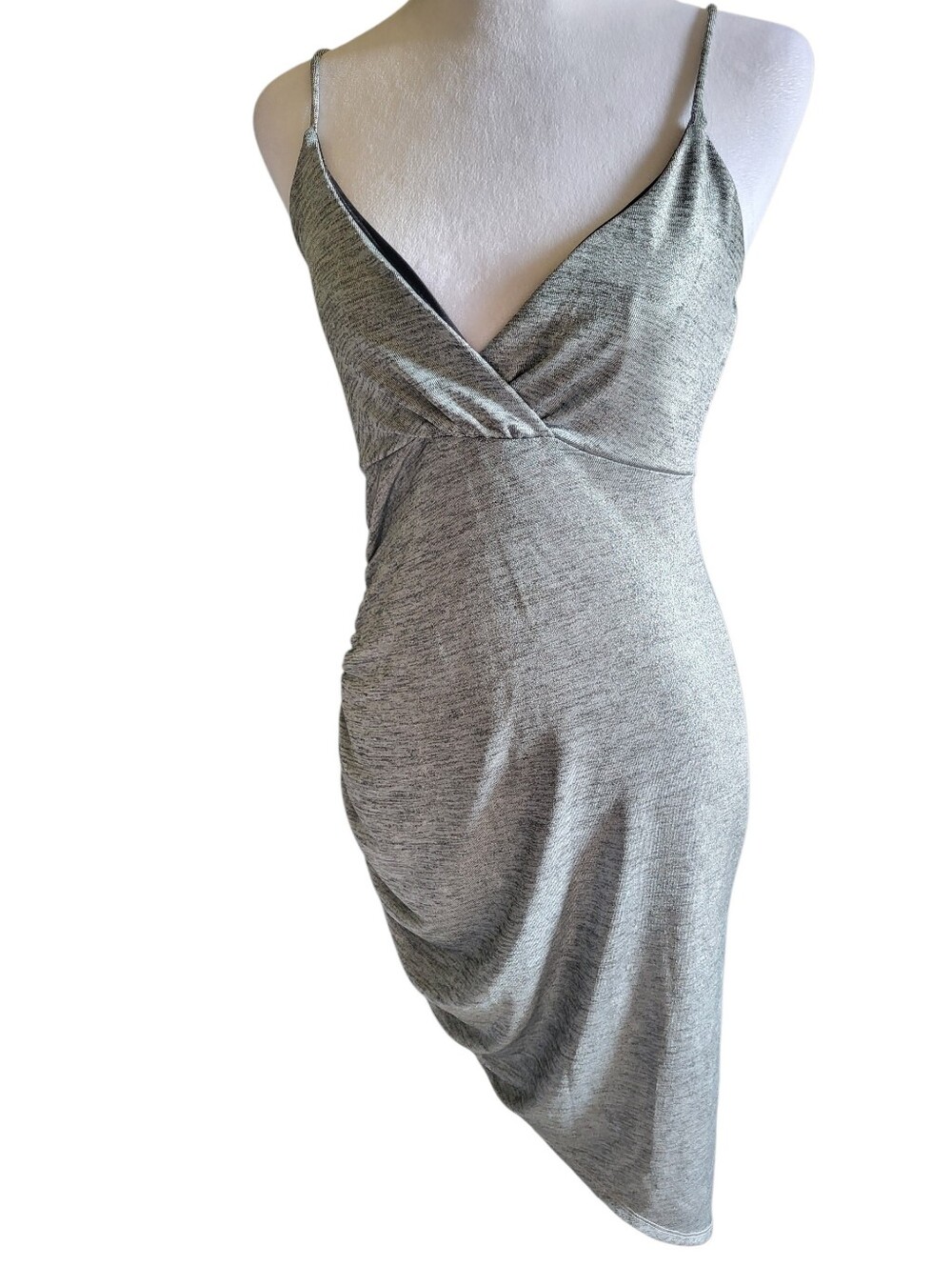 Charlotte Russe Asymetrical Dress Silver sz S